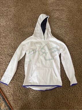 Under Armour Hoodie with Purple and Greeb Trim